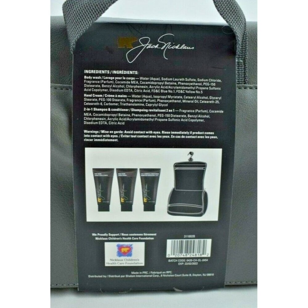 Shalom Jack Nicklaus 4 Piece Travel Size Kit Hanging Toiletries Bag New - Picture 3 of 5